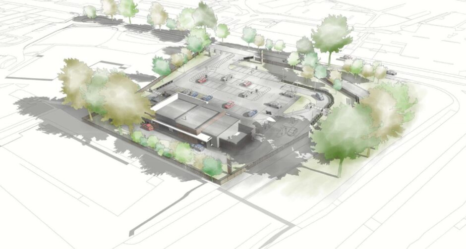 An artist impression of the proposed McDonald's site on Ashgrove Road West, Aberdeen. 