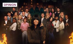 Claudia Winkleman and the contestants for series two of The Traitors on BBC One. Image: PA.