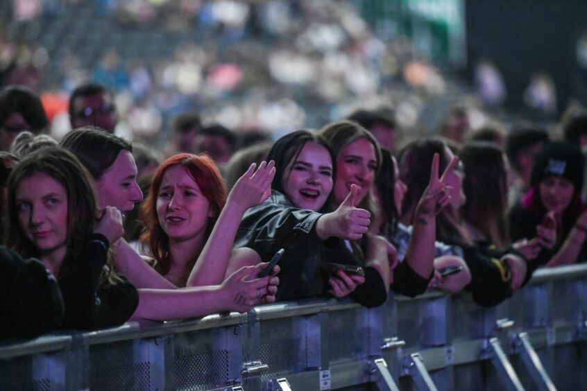 The audience at the Busted concert in September last year at The P&J Live. 