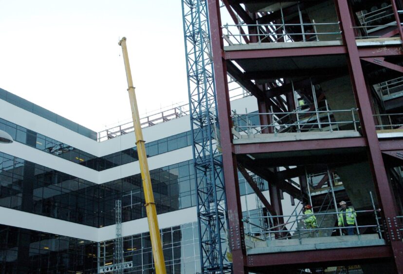 Construction work at Stewart Milne Group's new Union Plaza development in 2007. 