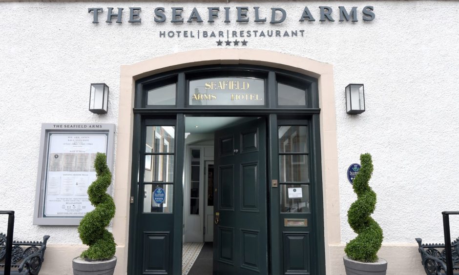 Seafield Arms front door. 