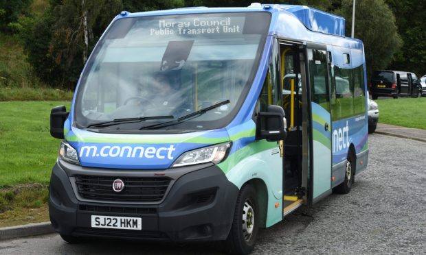 Moray Council m.connect bus.