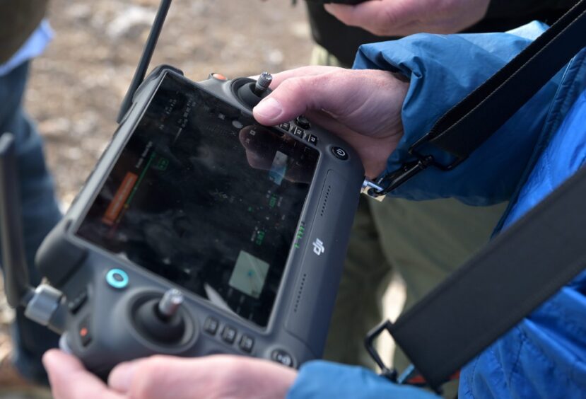 Thermal imaging cameras help to pick up heat sources in dense areas of woodland. 