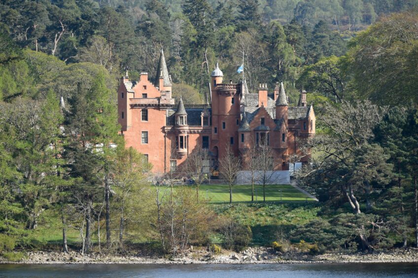 Aldourie Castle on the banks of Loch Ness
