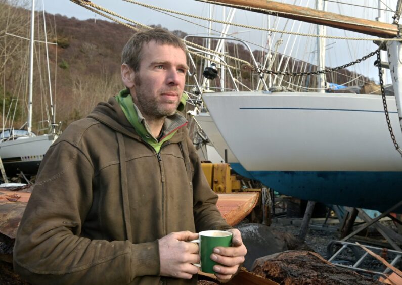 Daniel Johnson, co-owner of the Ullapool Boatyard.