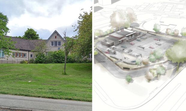 Rosehill Day Centre and an artist impression of the new McDonald's restaurant