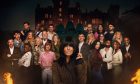 Claudia Winkleman with the cast of The Traitors series 2, which is set in Ardross Castle