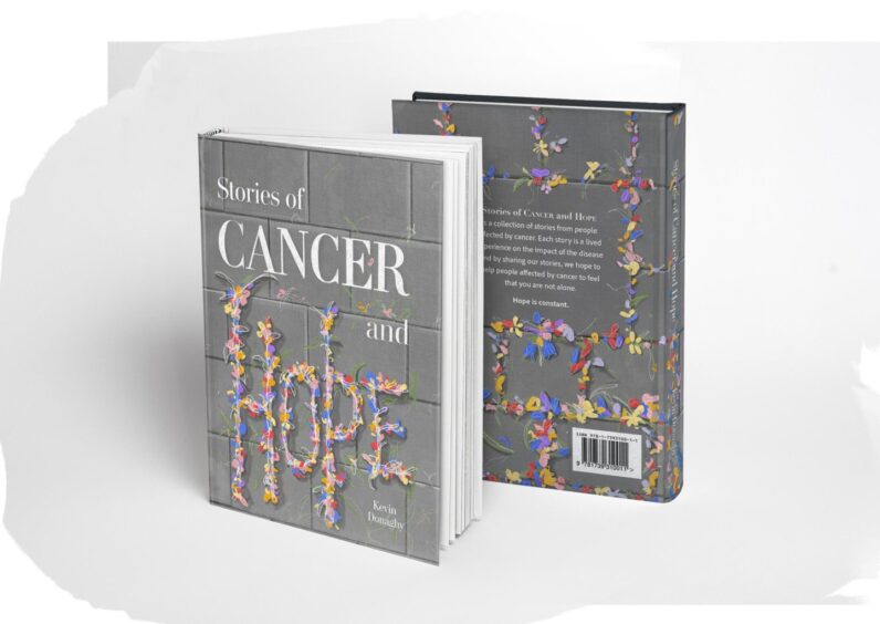 An image of the print version of Kevin Donaghy's book Stories of Cancer and Hope
