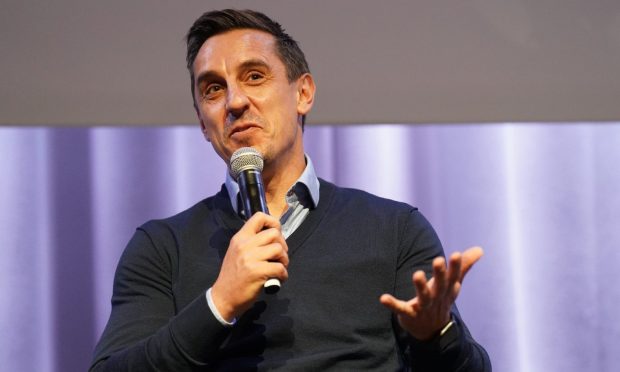 Gary Neville with mic