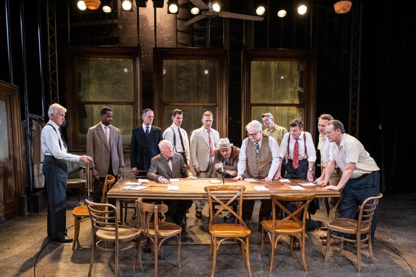 The cast of Twelve Angry Men, who are currently performing in Aberdeen