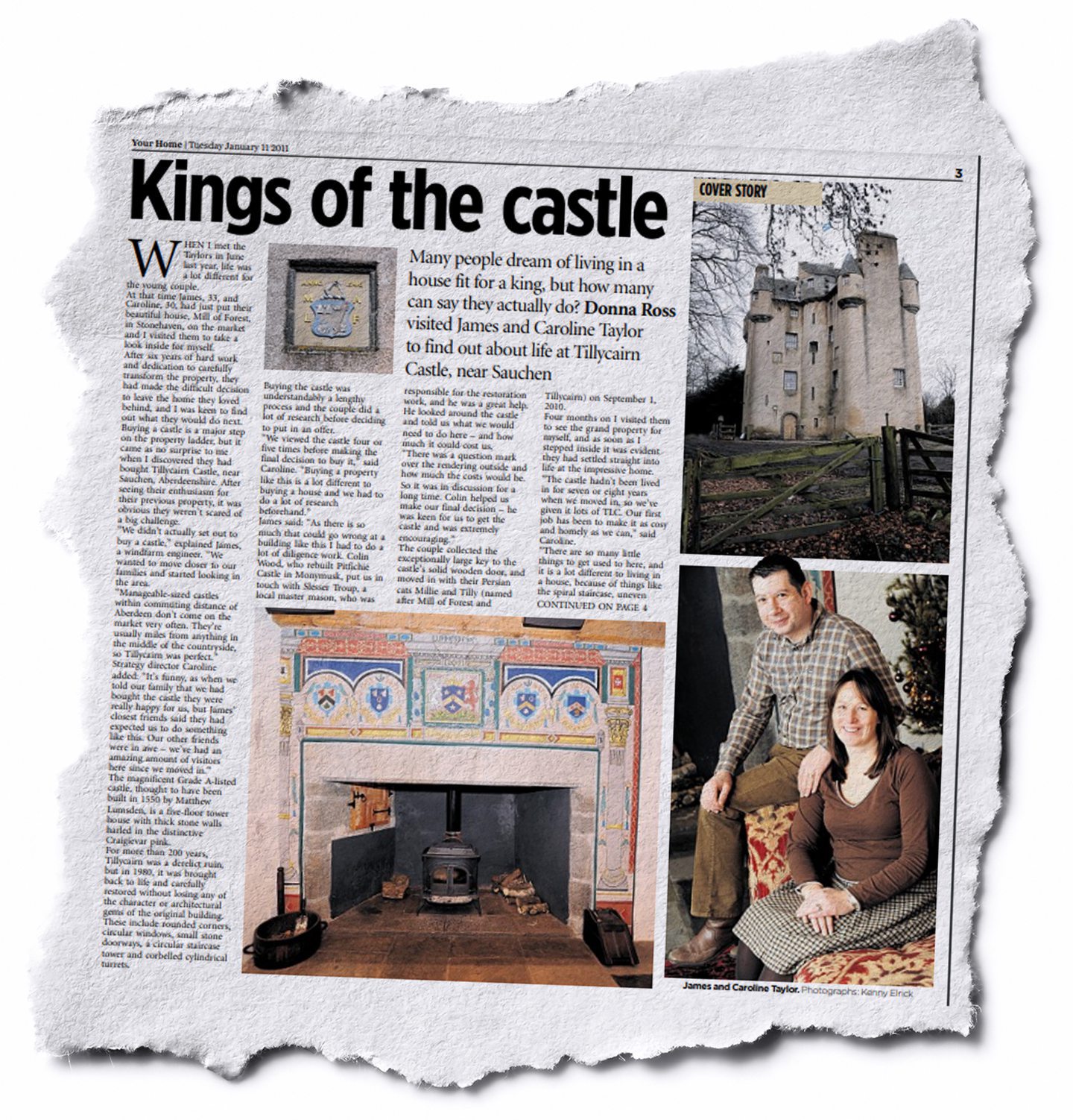An article with the headline "Kings off the castle"