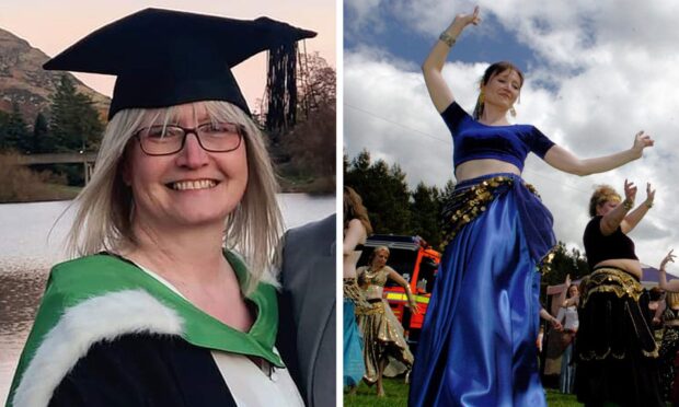 Tina Gordon, who has just completed a Master's degree in dementia studies, used to be a prominent belly dancer in the north-east. Image: DC Thomson
