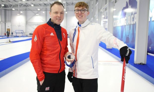 Ethan Brewster is following in his father Tom's footsteps. Image supplied by British Curling.
