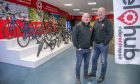 Dale Roberston and Ian Somers, who have opened Velohub at Transition Extreme as a way to "beat the bus gates" in Aberdeen. Image: Velohub/Creegan Communications