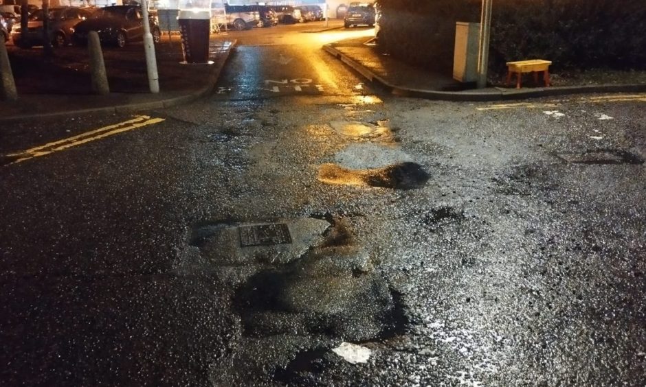 Repaired pothole on Fairfield Lane.