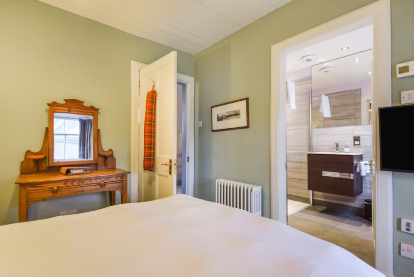 A house on Jimmy Perez's street has hit the market in Lerwick, Shetland. This is a picture of the master bedroom.
