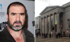 Eric Cantona pictured next to Aberdeen's Music Hall.