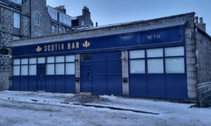 The Scotia Bar in darkness today