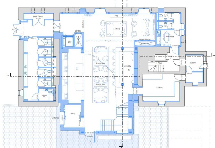 Lower ground floor plan.