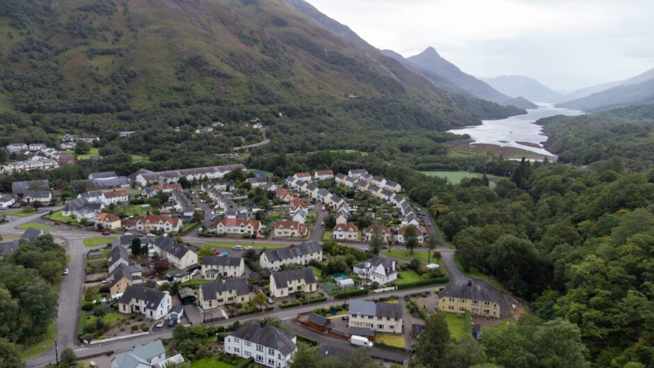 The village of Kinlochleven in Lochaber