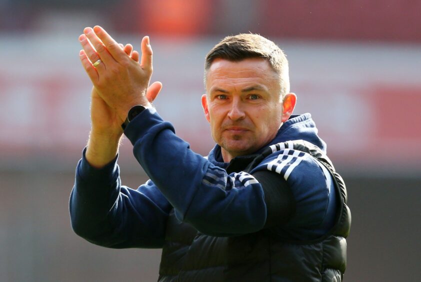 Paul Heckingbottom while in charge of Sheffield United.