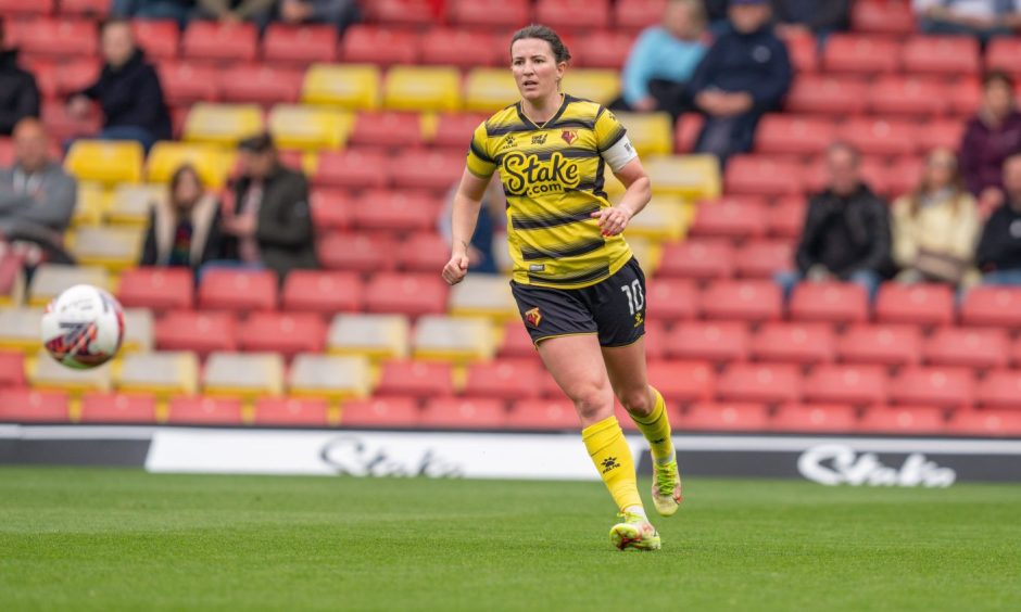 Helen Ward in action for Watford in the FA Championship.