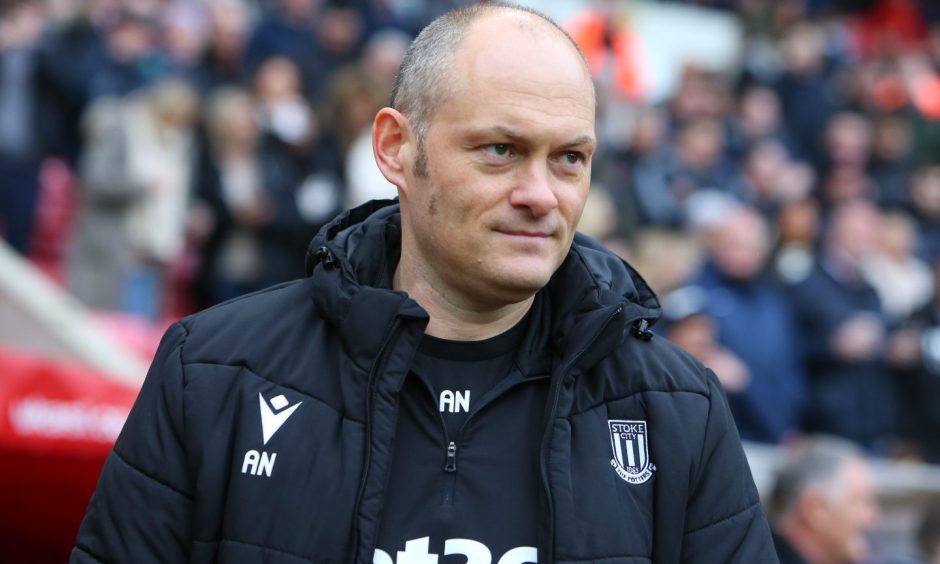 Alex Neil during his time in charge of Stoke City. Image: Shutterstock.