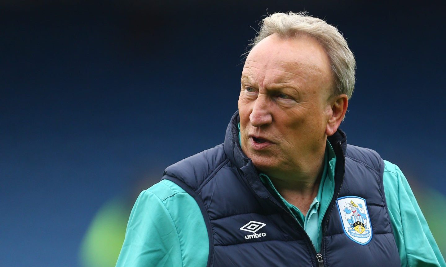Neil Warnock during his most recent stint in charge of Huddersfield Town. Image: Shutterstock.