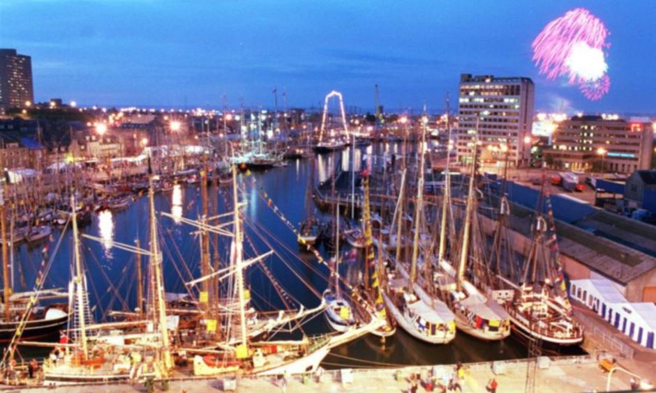 Aberdeen Tall Ships fireworks display in 1997.