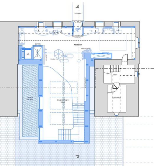 Upper ground floor plan.