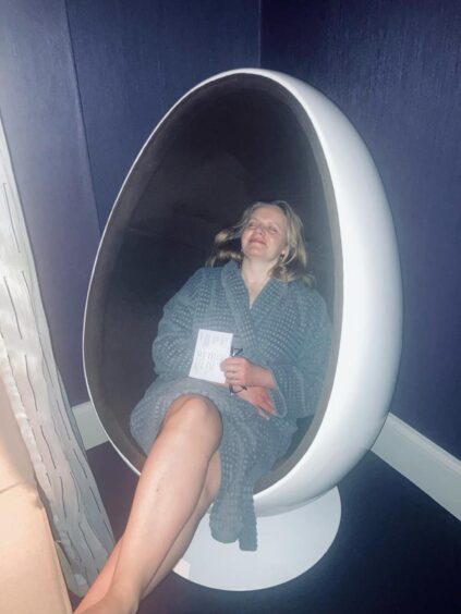 The Westerwood Hotel spa relaxation room where Lindsay Bruce enjoyed some time to herself.