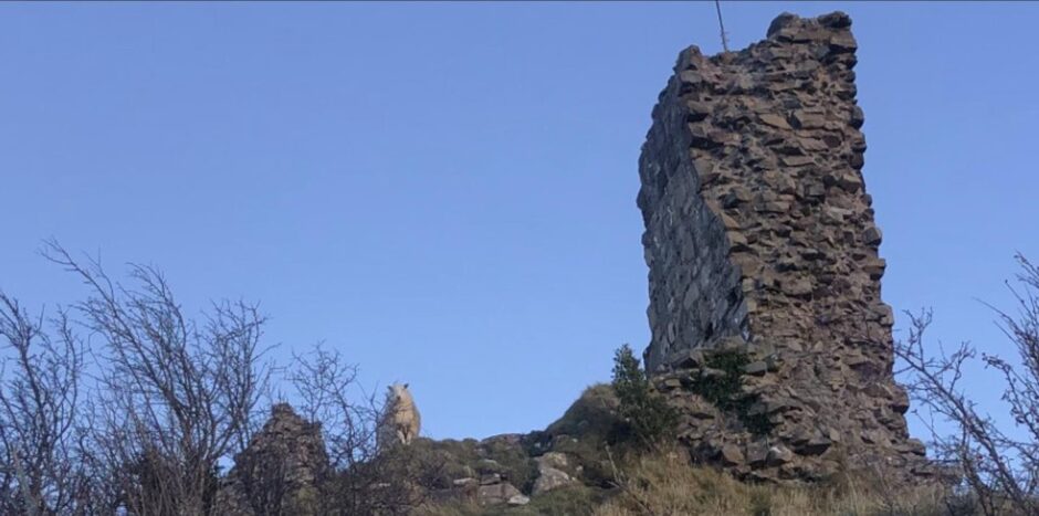 Mary atop Castle Moyle