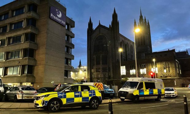 Police at the scene. Image: Ben Hendry/DC Thomson