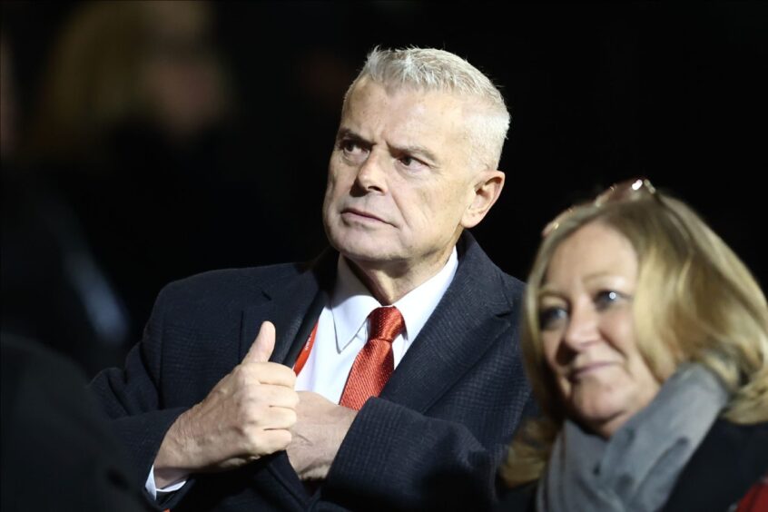 Aberdeen chairman Dave Cormack during the defeat to St Johnstone. Image: Shutterstock.