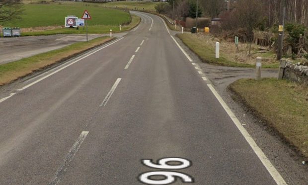 The A96 was closed for three hours. Image: Google Maps.