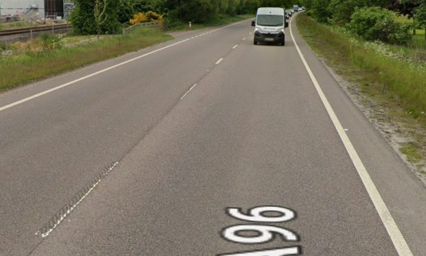 The A96 is currently restricted between Forres and Alves, near Elgin, following a collision. Image: Google Maps