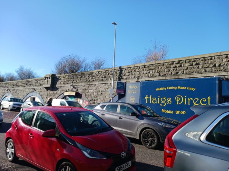 Haigs mobile van on Palmerston Place.