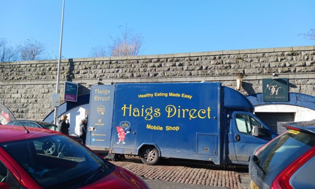 Haigs mobile van in Aberdeen.