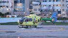 The air ambulance transported the patient to the Royal Children's Hospital Aberdeen. Image: DC Thomson.