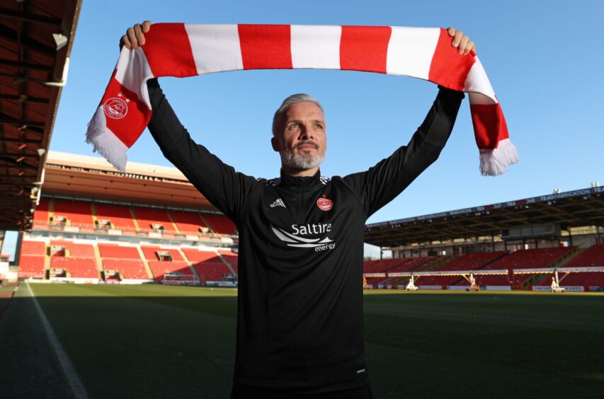 Jim Goodwin during his time as Aberdeen manager.