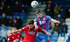 Caley Thistle midfielder Charlie Gilmour, right, in action against Queen's Park.