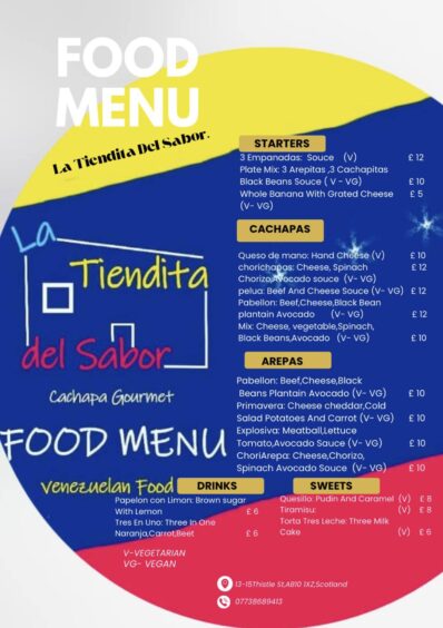 La Tiendita a Del Sabor menu