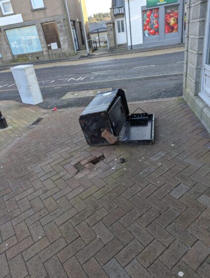 Bins have been knocked over by vandals. 