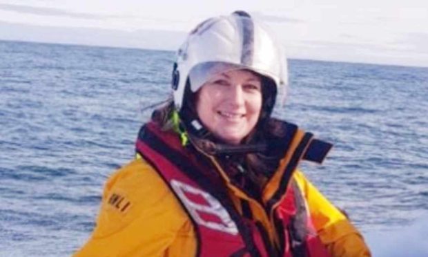 Elaine Mair while volunteering for the RNLI.