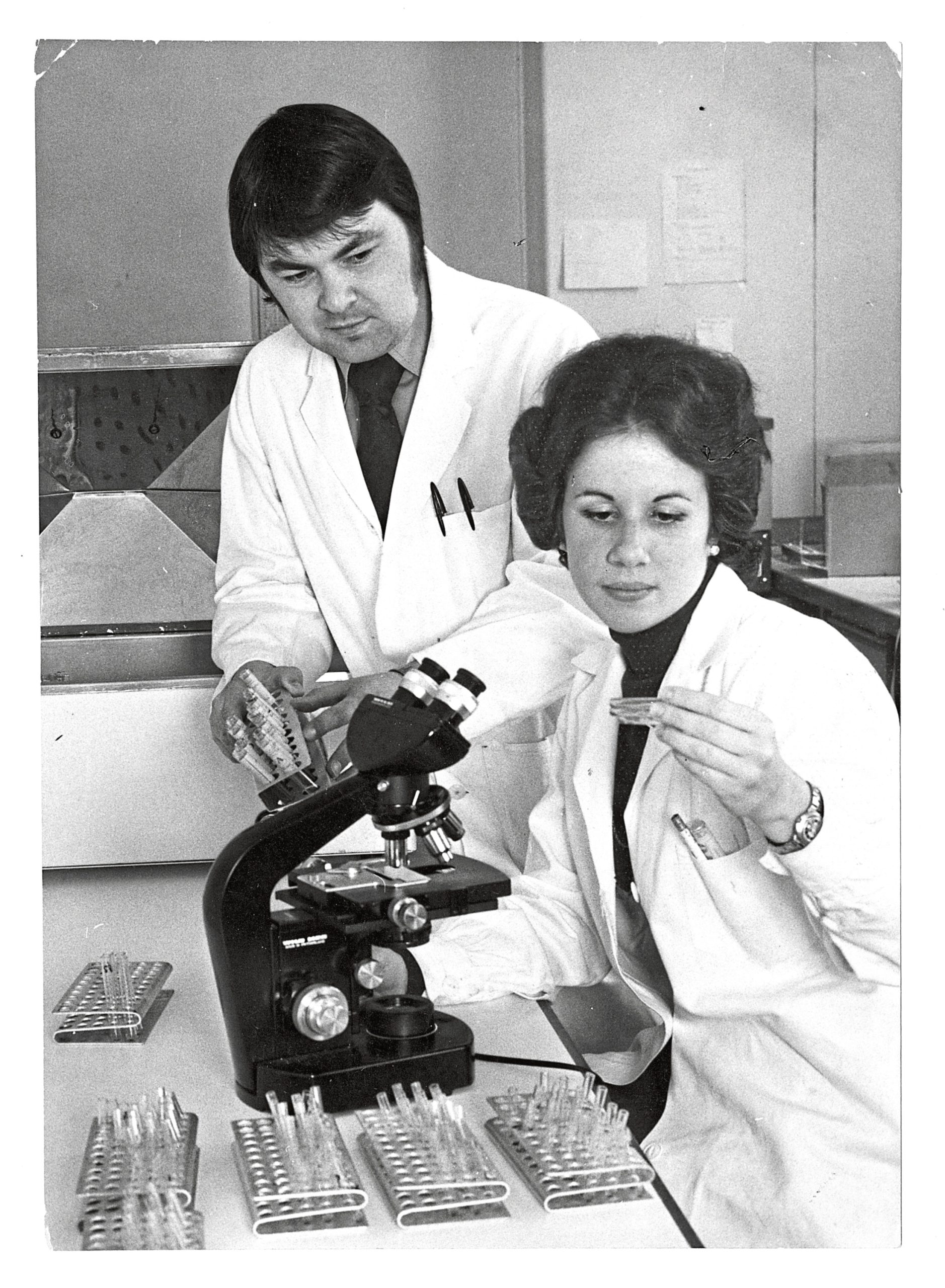 ARI blood transfusion department in 1976. 