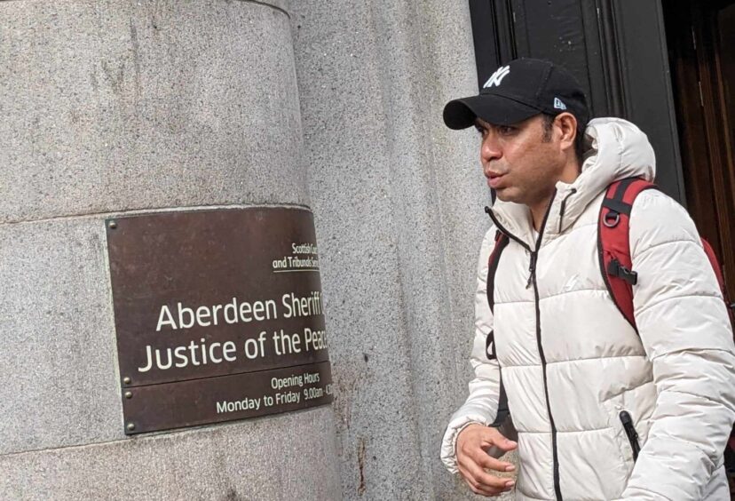 Almeida Fernandes outside Aberdeen Sheriff Court