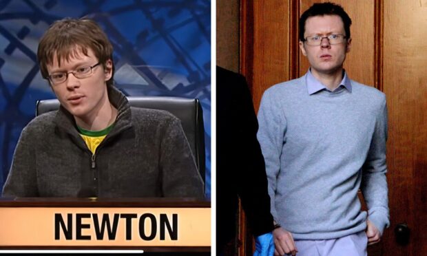 Former University Challenge contestant Andrew Newton appeared from custody at the Court of Criminal Appeal in Edinburgh