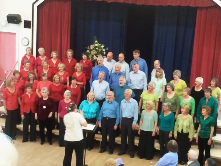 Banchory Singers performing at the Spring Concert at the Town Hall, Banchory in June 2011