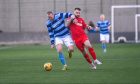 Garry Wood of Banks o' Dee, left, tussles with Paul Brindle of Brora Rangers. Pictures by Darrell Benns/DCT Media.