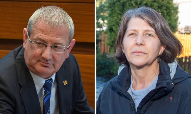 Aberdeen City Council's retiring financial boss Steve Whyte and councillor Marie Boulton